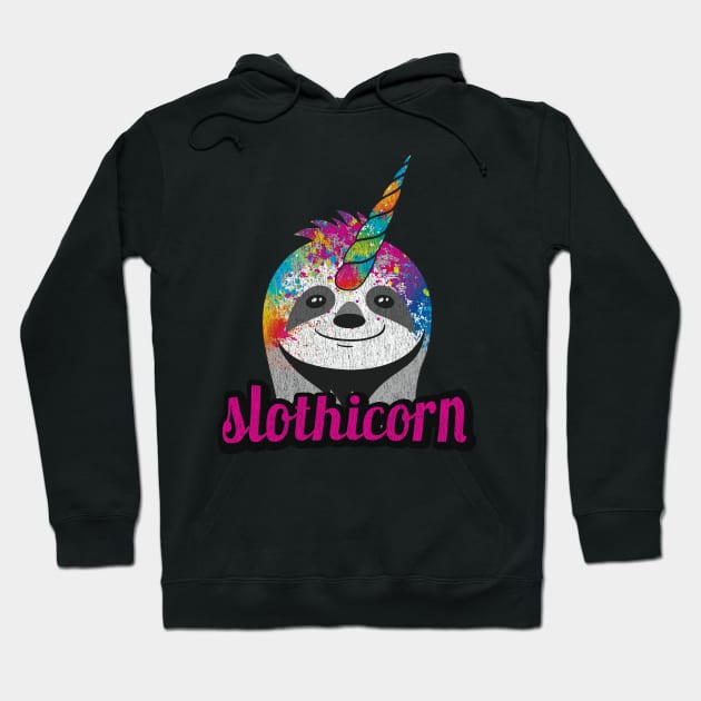 Slothicorn - The Sloth Unicorn Hybrid - Unicorn Animal Mix Hoodie by BlueTshirtCo